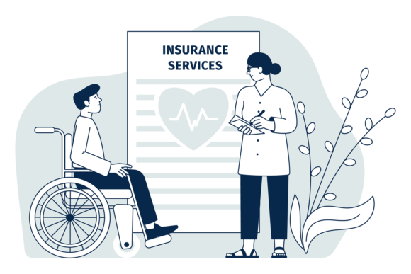Insurance Services Document. Medical Car Graphics & Illustrations