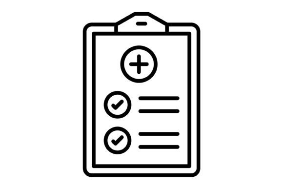 Medical Prescription Outline Icon Graphics and Icons