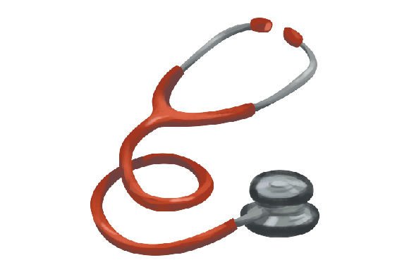 Stethoscope Watercolor for Medical Crafts